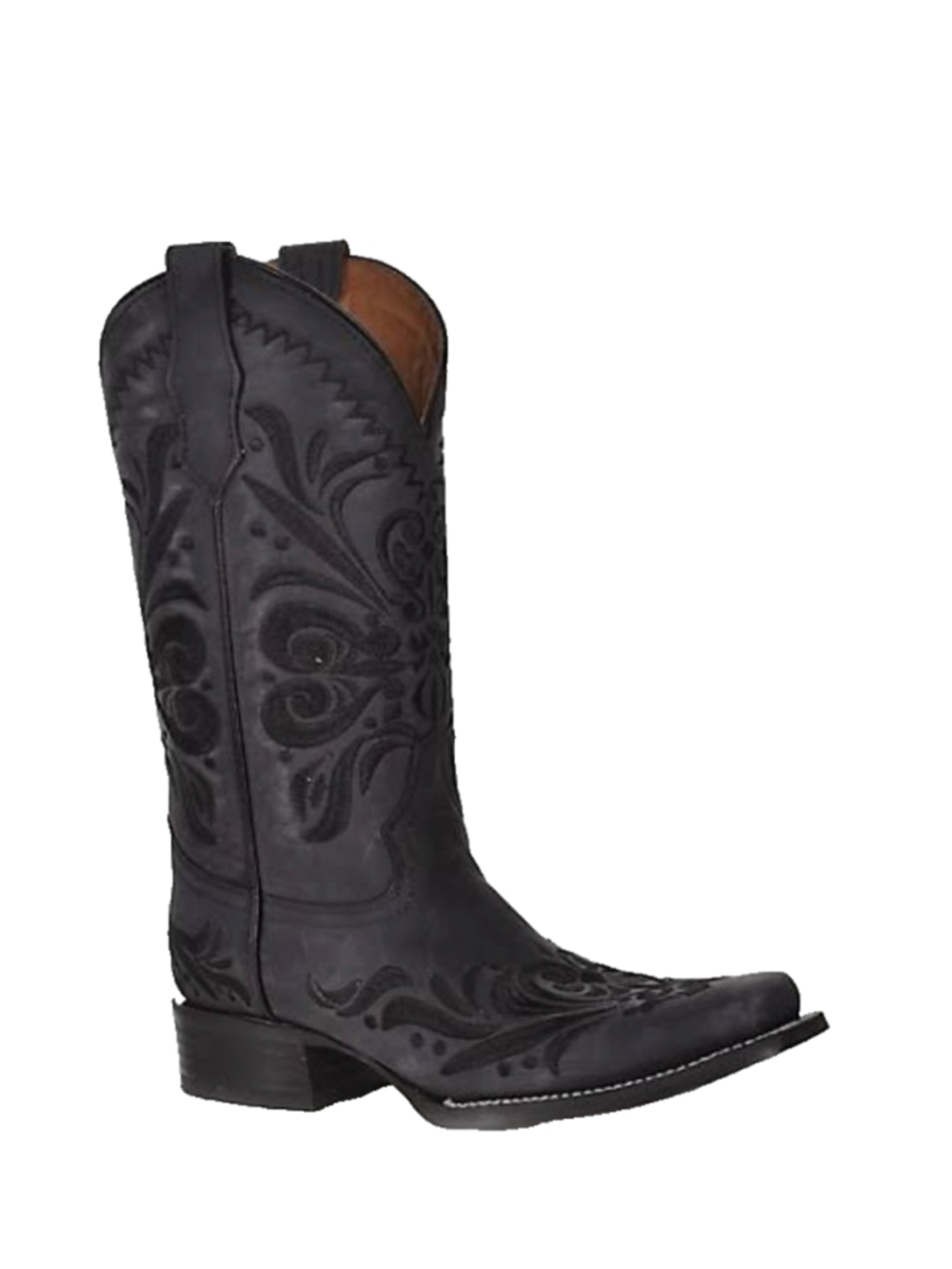 CIRCLE G BY CORRAL WOMEN'S BLACK EMBROIDERY WESTERN BOOTS size 9.5 M